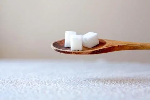 White Sugar Cubes Stock Photos