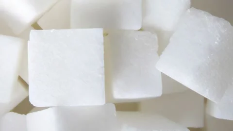 White Sugar Cubes Rotating Background Stock Footage 322205736