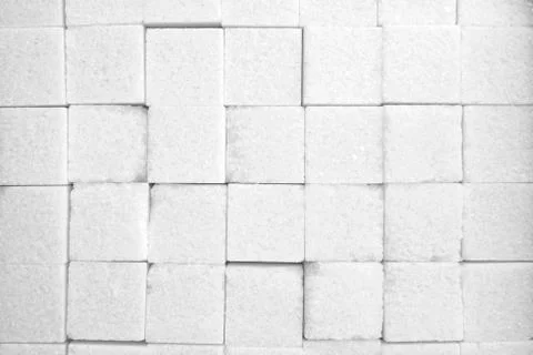 White sugar in cubes texture background Stock Photos