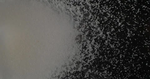 White sugar falling from below, slowmotion low angle 4K pro res Stock-Footage 275898033