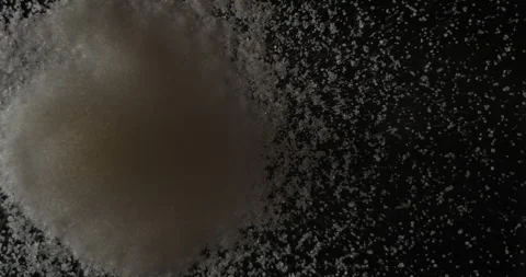 White sugar falling from below, slowmotion low angle 4K pro res Stock-Footage 275898121