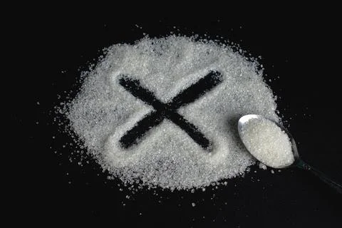 White sugar Stock Photos