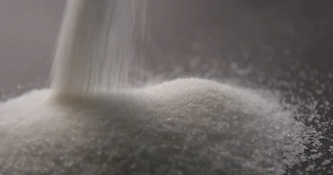 White sugar pouring slow motion in studio 4K pro res Stock-Footage 273636284