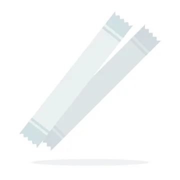 White sugar sticks Stock Illustration