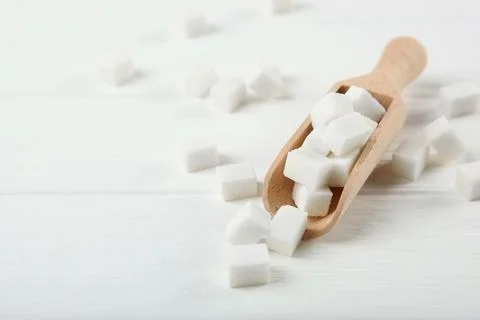 White sugar on the table Stockfoto's