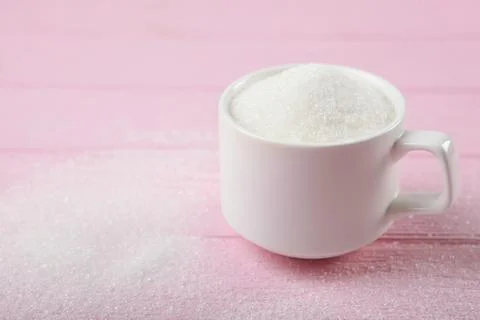 White sugar on the table Stock-Fotos