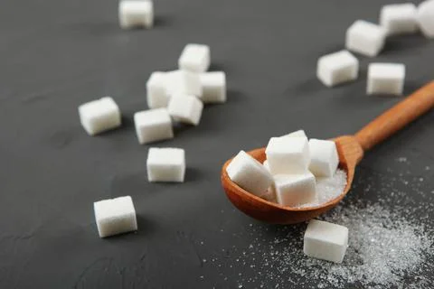 White sugar on the table Stockfoto's