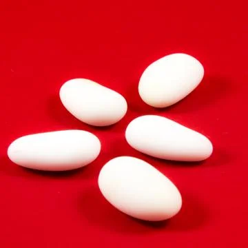 White sugared almonds Stock Photos