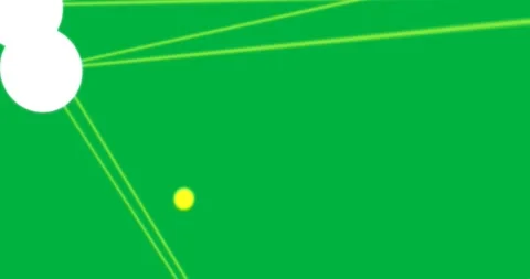 White sun circle pulsing, sending yellow rays as dot moving outward, showing Stock Footage 329503272