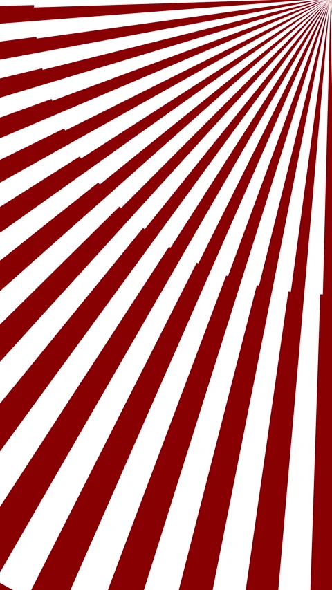 White Sunburst Pattern Rotating on Right Upper Corner of Red Vertical Background Stock Footage 280826751