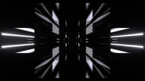 White Super Cool Sci-Fi Neon Digital Tunnel Background VJ Loop in 4K Stock Footage 337926664