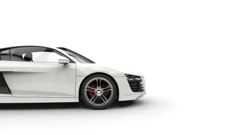 White Supercar Stock Illustration