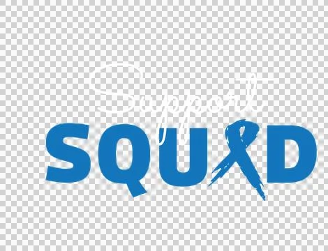 White Support Squad Text With Ribbon And Typography Stock Illustration