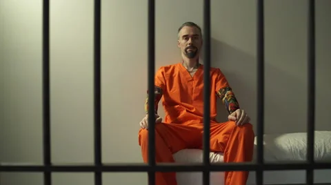 White supremacist inmate in prison Stock Footage 59764150