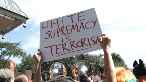 White Supremacy Is Terrorism Video stock 93570194