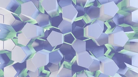 A white surface with movable pentagons and rhombuses. Stock Footage 221606762