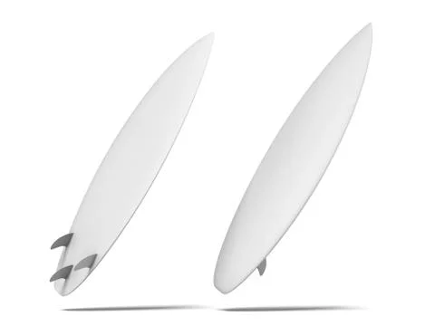 White surfboard 库存插图