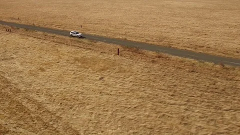 White SUV on the Highway Stock Footage 75698228