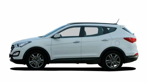 White SUV side view Foto stock