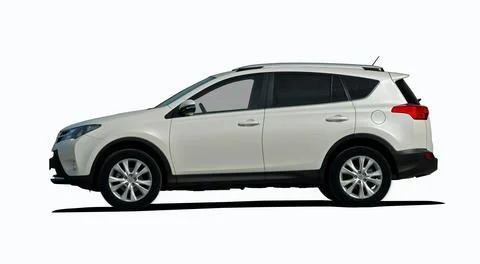 White SUV side view Foto stock