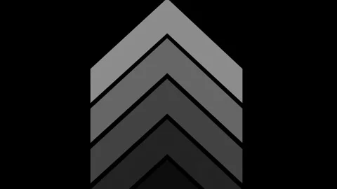 White swipe up pointing solid arrow icon. Up direction animated arrow on bl.. Stock Footage 293555318