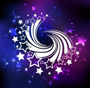 White swirl of white comets Stock Illustration