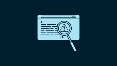 White System bug concept icon isolated on blue background. Code bug concept. Bug Stock Footage 230047987