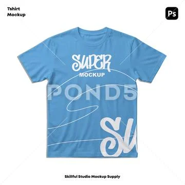 White t-shirt laid flat 2K PSD Template