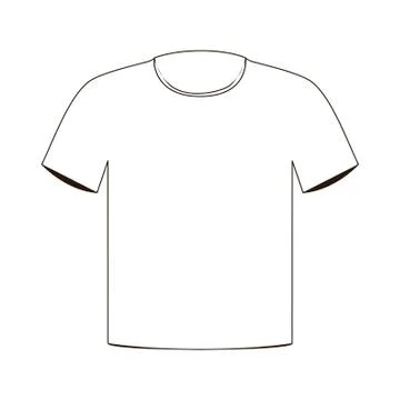 White t-shirt on white background. Vector illustration. EPS 10. Stock Illustration