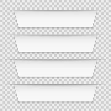 White tabbed labels. Blank infographic banners leaflet template, infographics Stock Illustration