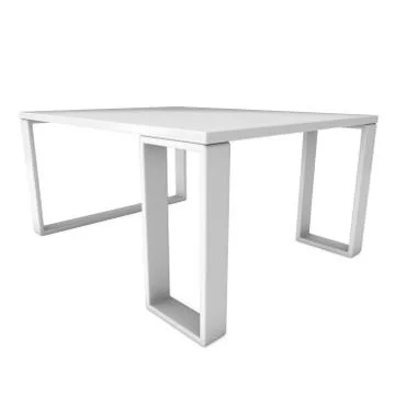 White Table 3D 스톡 일러스트