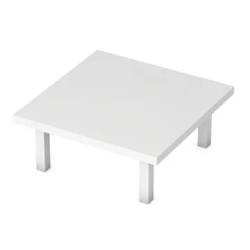 White Table 3D 스톡 일러스트