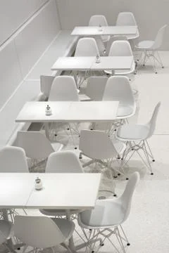 White Table and Chairs Stock Photos