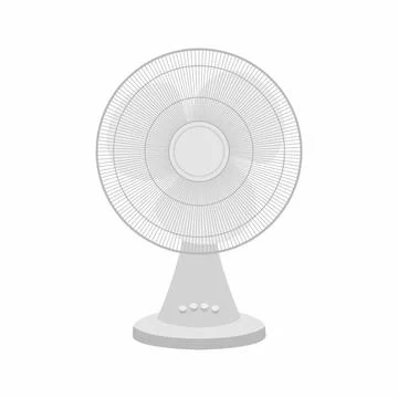 White Table fan Stock Illustration
