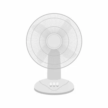 White Table fan Stock Illustration