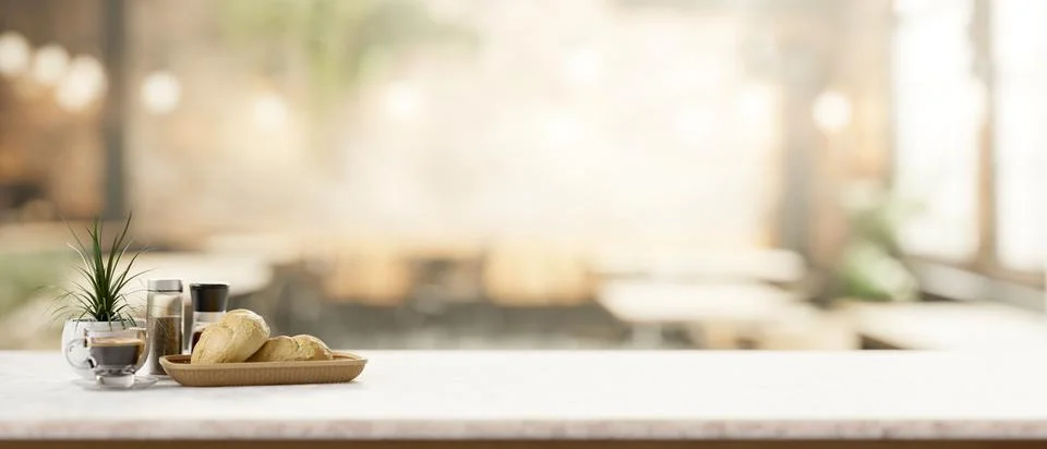 A white table featuring a presentation space for displaying products in a c.. Stockillustratie