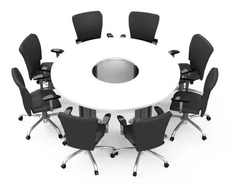 The white table Stock Illustration