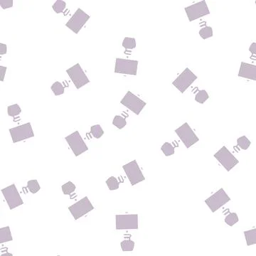 White table lamp glyph vector seamless pattern 스톡 일러스트