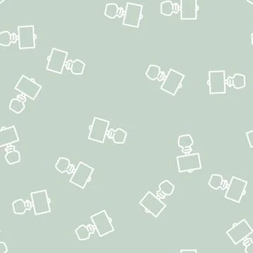 White table lamp line vector seamless pattern 스톡 일러스트