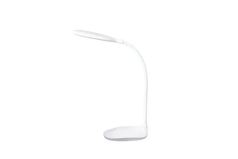 White table LED lamp isolated on white background Stock Photos