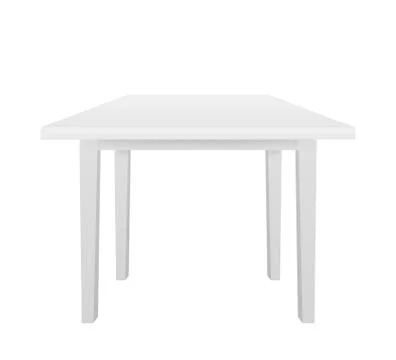 White Table, Platform, Stand. Template for Object Presentation. Vector stock  Illustrazione stock