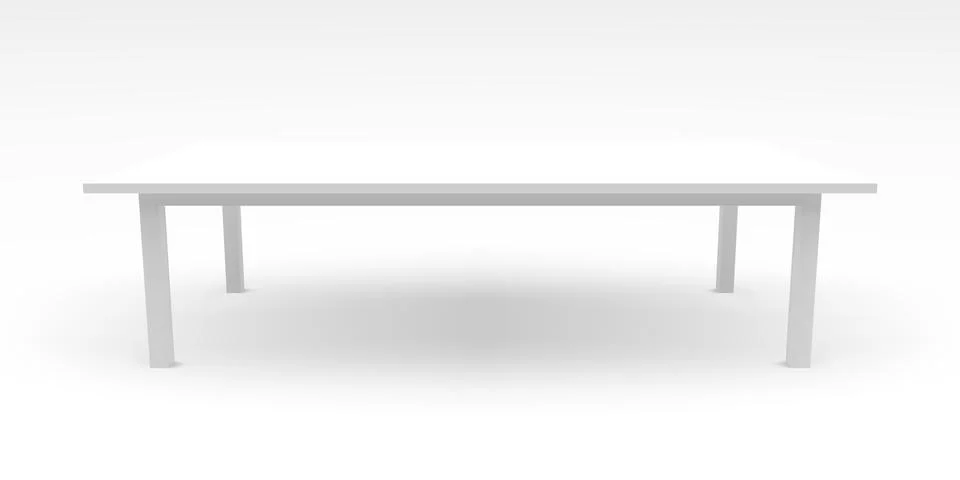 White table template with realistic shadow, 3d, vector illustrat Illustrazione stock