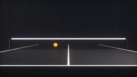 White table tennis ball bouncing on table tennis table Stock Footage 218236667