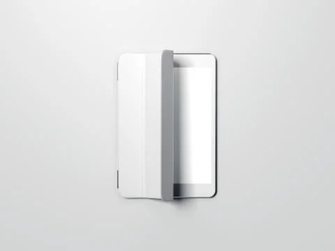 White tablet with blank screen. 3d rendering 库存插图