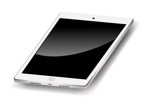 White tablet computer Stock Illustration