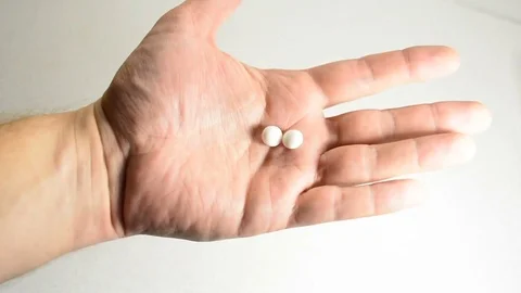 White tablet on the palm of your hand Stock Footage 80818932