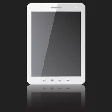 White tablet pc computer with blank screen Stock Illustration