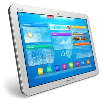White tablet PC Stock-Illustration