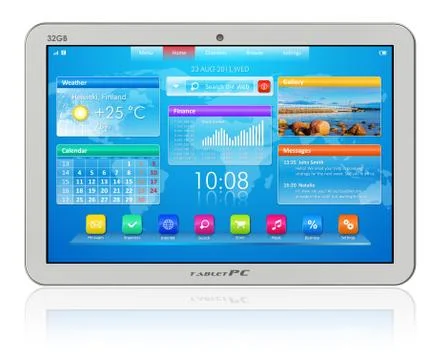 White tablet PC Stock Illustration