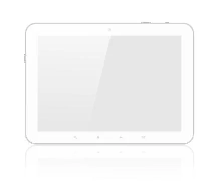 White tablet pc . Stock Photos